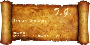 Török Gordon névjegykártya
