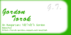 gordon torok business card
